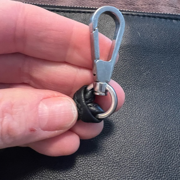 Bottega Veneta Interior Pouch from Tote Black with Silver Sipper - Picture 5 of 7